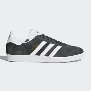 Adidas Gazelle Charcoal and White Shoes